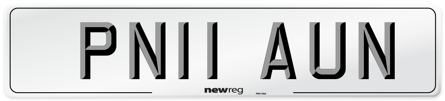PN11 AUN Number Plate from New Reg